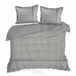 Pościel satynowa 160x200 HAFT 4 srebrna zdobiona srebrnym haftem z kolekcji Premium - 6