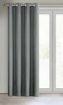 Zasłona na przelotkach 140x250 RITA jednokolorowa szara z miękkiej tkaniny - 8