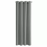 Zasłona na przelotkach 140x250 RITA jednokolorowa szara z miękkiej tkaniny - 7