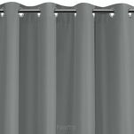Zasłona na przelotkach 140x250 RITA jednokolorowa szara z miękkiej tkaniny - 4