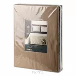 Pościel z makosatyny 160x200 LUNARA brązowa jasny brąz z ozdobnym sznurem pasmanteryjnym - 7