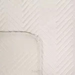 Narzuta welwetowa 200x220 SOFIA kremowa pikowana w gęstą jodełkę - 4