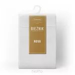 Bieżnik 40x140 STELLA 2 biały zdobiony kantą z wplecioną nicią srebrną - 3