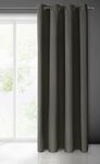 Zasłona na przelotkach 135x250 LOGAN zaciemniająca grafitowa jednokolorowa z półmatowej tkaniny - 7
