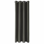 Zasłona na przelotkach 135x250 LOGAN zaciemniająca grafitowa jednokolorowa z półmatowej tkaniny - 6