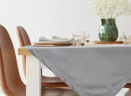 Nakładka welwetowa 85x85 MELINDA stalowa wykończona mankietem