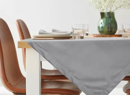 Nakładka welwetowa 85x85 MELINDA stalowa wykończona mankietem