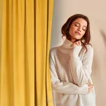 Zasłona  na przelotkach 140x250 ROSA welwetowa musztardowa Design 91 - 15