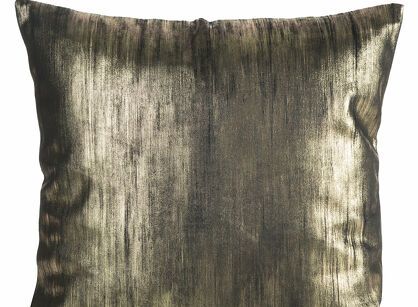 Poszewka welwetowa 45x45 EMILA czarna z szampańskim przecieranym wzorem