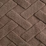 Koc 170x210 CARO ciemny beż puszysty typu flano z wytłaczanym wzorem Design 91 - 2