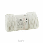 Koc na fotel 70x160 CINDY 6 biały puszysty w drobny wzór Design 91 - 5
