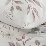 Pościel bawełniana 220x200 SONIA 36 jasny krem z wzorem delikatnym roślinnym - 3