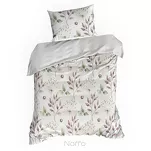 Pościel bawełniana 220x200 SONIA 36 jasny krem z wzorem delikatnym roślinnym - 5