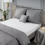 Prześcieradło z satyny bawełnianej z gumką NOVA 3 białe 160x200 - 9