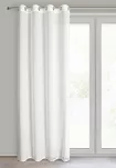 Firana na przelotkach 135x250 ROSSI biała z lejącej tkaniny z delikatnym nadrukiem - 6