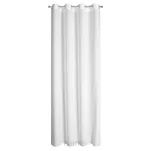 Firana na przelotkach 135x250 ROSSI biała z lejącej tkaniny z delikatnym nadrukiem - 7