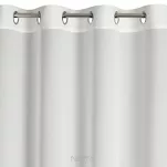 Firana na przelotkach 135x250 ROSSI biała z lejącej tkaniny z delikatnym nadrukiem - 4