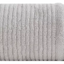Ręcznik bawełniany 50x90 SAMMY srebrny puszysty Zero Twist w prążki