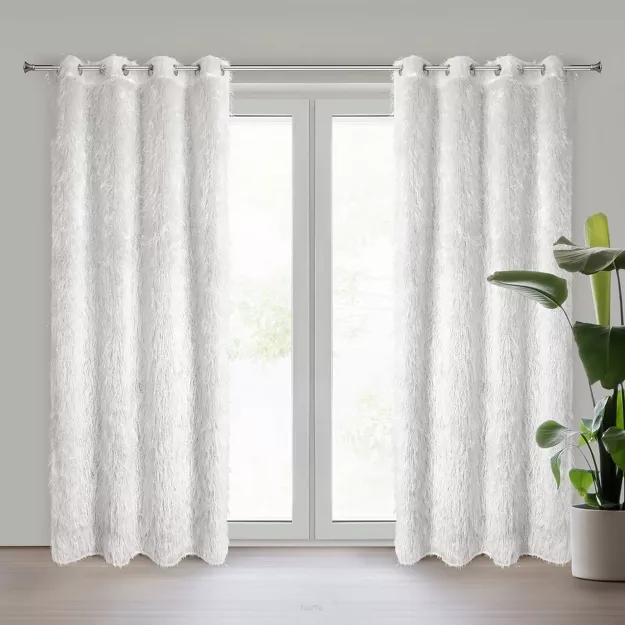 Zasłona na przelotkach 140x250 MARGARET kremowa z etaminy przetykana moherową nicią