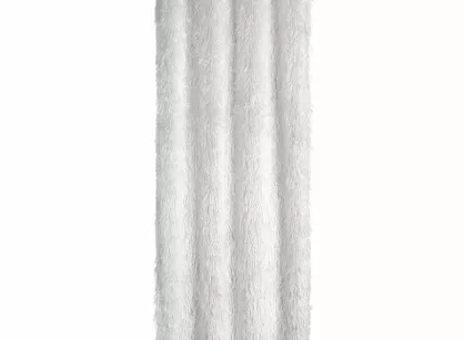 Zasłona gotowa na przelotkach 140x250 MARGARET kremowa z etaminy przetykana moherową nicią