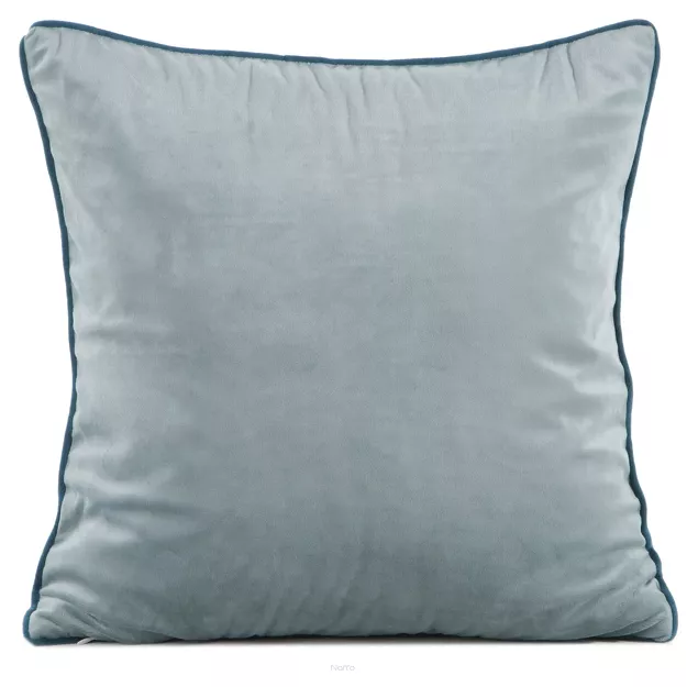 Poszewka welwetowa 45x45 GAJA 2 jednokolorowa szałwiowa obszyta lamówką