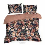 Pościel satynowa 160x200 SPRING 79 czarna z wzorem ceglastych kwiatów z kolekcji Classic - 6