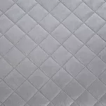 Narzuta na fotel 70x160 LUIZ 5 jasny srebrny welwetowa pikowana w subtelny geometryczny wzór z kolekcji Design 91 - 6