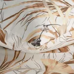 Pościel bawełniana 140x200 POLA biała z wzorem brązowych liści z kolekcji Classic Family - 4