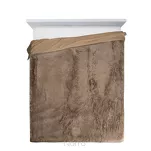 Koc futrzany 150x200 TIFANY 1 ciemny beż jednokolorowy puszysty z kolekcji Design 91 - 5
