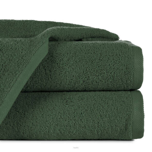 Ręcznik bawełniany 100x150 GŁADKI 2 jednokolorowy ciemna zieleń