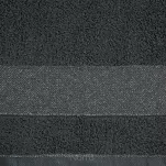 Ręcznik bawełniany 70x140 NESSY stalowy szeroką żakardową bordiurą w geometryczny wzór przetykaną błyszczącą nicią  - 3