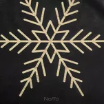 Bieżnik świąteczny 40x140 20A welwetowy czarny w śnieżynki - 2