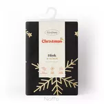 Bieżnik świąteczny 40x140 20A welwetowy czarny w śnieżynki - 5