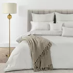 Pościel z makosatyny 160x200 ELEGANT 1A Eva Minge biała z ozdobną kantą i haftem  - 6