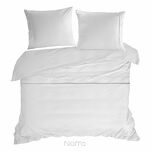 Pościel z makosatyny 160x200 ELEGANT 1A Eva Minge biała z ozdobną kantą i haftem  - 2