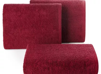 Ręcznik bawełniany 50x90 GŁADKI 1 jednokolorowy bordowy