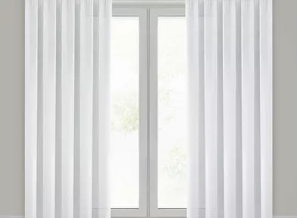 Firana na taśmie 140x270 DALIA biała z matowej tkaniny szyfonowej