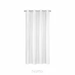 Zasłona na przelotkach 140x175 RITA jednokolorowa biała z miękkiej tkaniny - 7