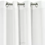 Zasłona na przelotkach 140x175 RITA jednokolorowa biała z miękkiej tkaniny - 6