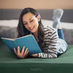 Prześcieradło z satyny bawełnianej z gumką DINA popielate 220x200 z kolekcji Diva Line - 2