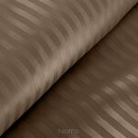 Pościel satynowa 140x200 VERA jednokolorowa gładka terra w prążki - 4