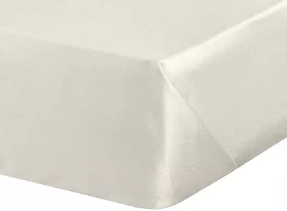 Prześcieradło satyna bawełniana bez gumki DINA kremowe 160x210