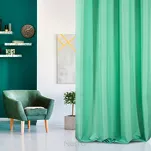 Zasłona gotowa na przelotkach 140x250 ADORE miętowa z jednobarwnej gładkiej tkaniny Design 91 - 7
