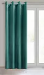 Zasłona na przelotkach 140x250 MELANIE welwetowa ciemny turkus o aksamitnej strukturze - 5