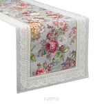 Bieżnik gobelinowy 45x140 1175 popielaty z wzorem kwiatowym - 3