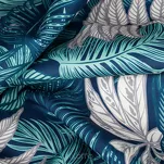 Zasłona na taras 155x200 GARDEN 9 turkusowa na szelkach zapinanymi na rzepy wodoodporna z motywem botanicznym - 3
