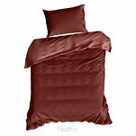 Pościel satynowa 180x200 NOVA 3 jednokolorowa gładka burgundowa - 5