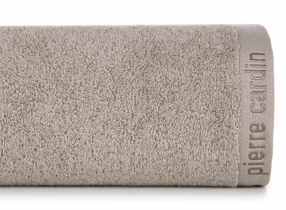 Ręcznik 30x50 EVI Pierre Cardin ciemny beż zdobiony bordiurą w kolorze ręcznika z logo marki