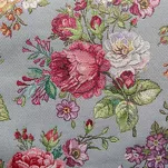 Obrus gobelinowy 140x180 1175 popielaty z wzorem kwiatowym - 2
