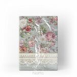 Obrus gobelinowy 140x180 1175 popielaty z wzorem kwiatowym - 2